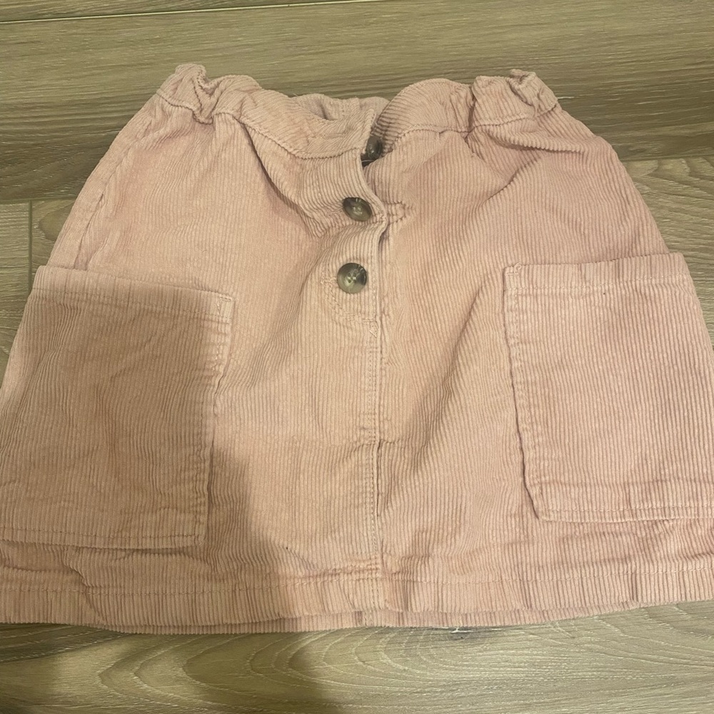 Kids zara pink cordory skirt size 11-12